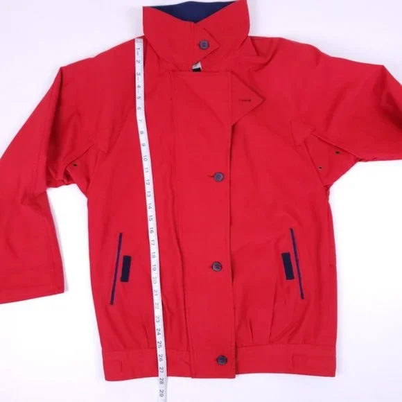 Vintage red contrast lined light jacket - Picture 6 of 10